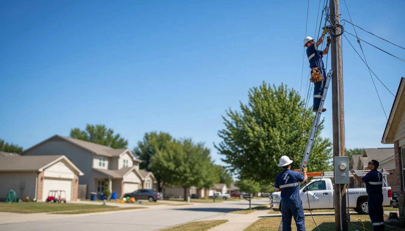 Residential electrician providing installation services in Bellflower, MO